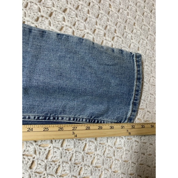 Eddie Bauer Jeans Mens Size 33x32  Blue Denim Straight Fit Pockets Stretch  New - Picture 7 of 12